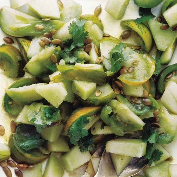Green Tomato and Honeydew Melon Salad