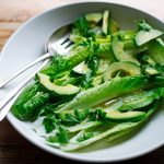 Romaine and Avocado Salad with Anchovy Garlic Vinaigrette