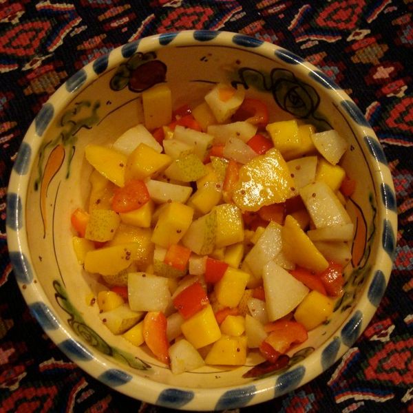 Asian Pear, Mango and Red Pepper Salad