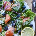 Smoked Salmon and Blueberry Salad with Lemon Poppy Dressing