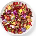 Strawberry-Endive Salad with Edible Flowers
