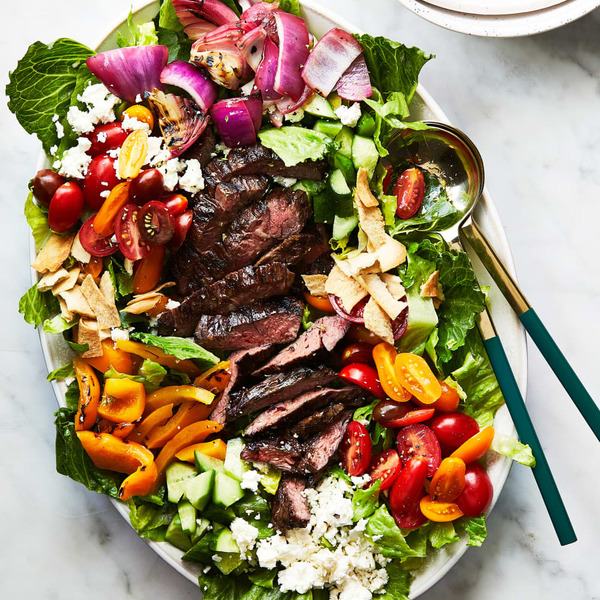 Chopped Greek Salad with Grilled Steak Is the Best Thing to Happen to Your Summer BBQ