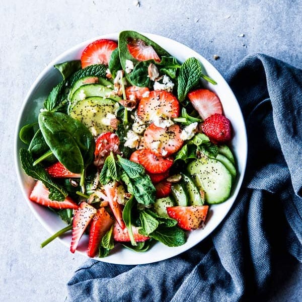 Strawberry Spinach Salad with Poppy Seed Dressing