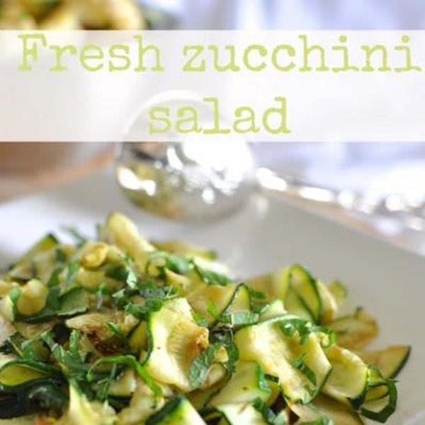 Fresh zucchini salad