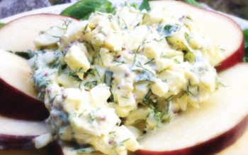 Dilled Egg Salad On Baby Spinach