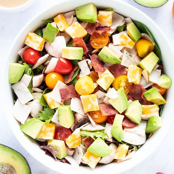 Loaded Keto Salad with Tahini Dressing