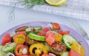 Watermelon and Heirloom Tomato Salad