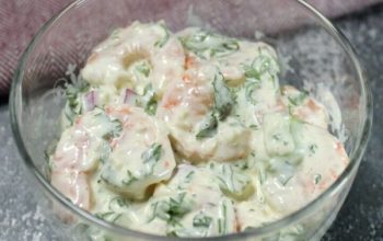 Creamy Keto Garlic Shrimp Salad
