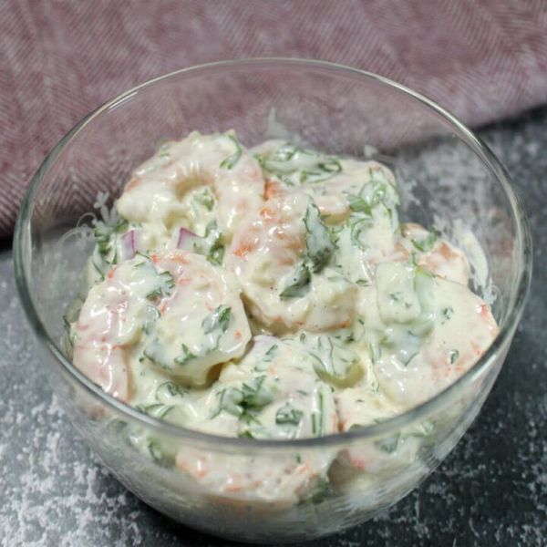 Creamy Keto Garlic Shrimp Salad