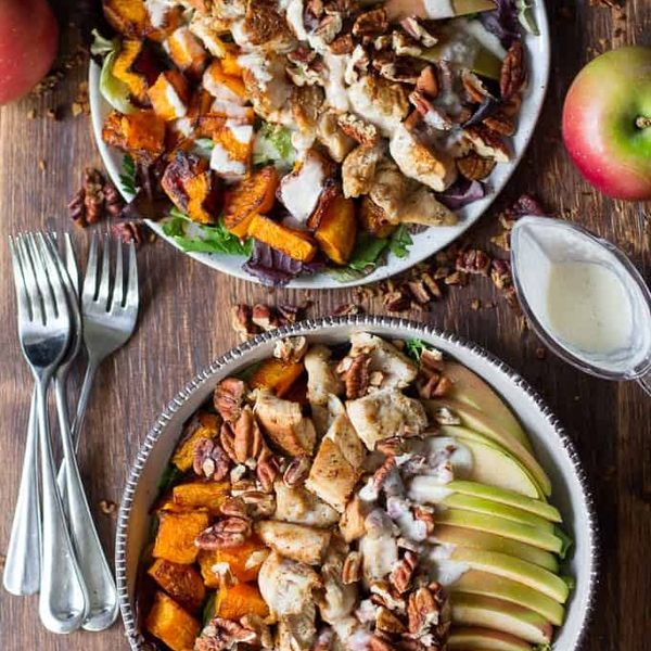 Paleo Butternut Apple Chicken Salad w/Creamy Maple Dressing