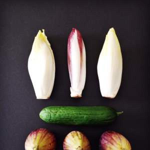 Cucumber, Fig and Belgian Endives Salad