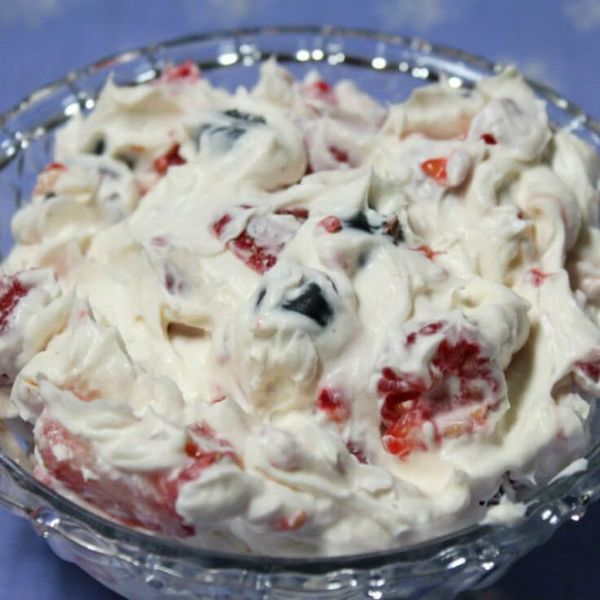 Triple Berry Keto Cheesecake Salad