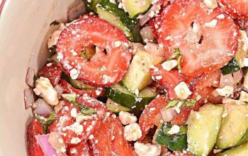 Keto Strawberry Cucumber Salad