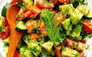 Cucumber Tomato Avocado Salad