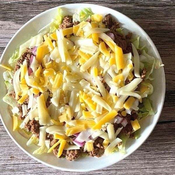 Keto Taco Salad with Ground Beef