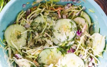Cucumber Broccoli Slaw Salad