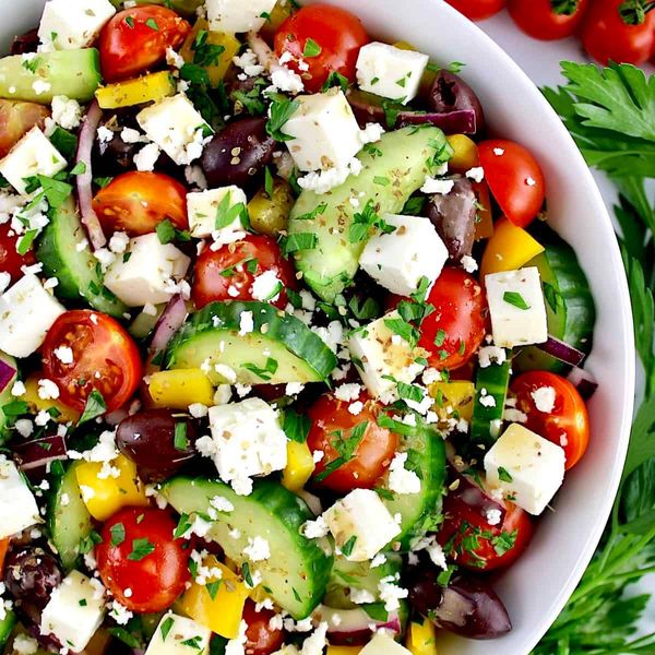 Keto Greek Salad and Dressing