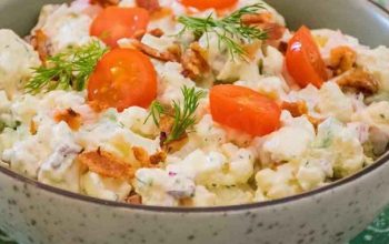 Keto Potato Salad with Bacon and Dill