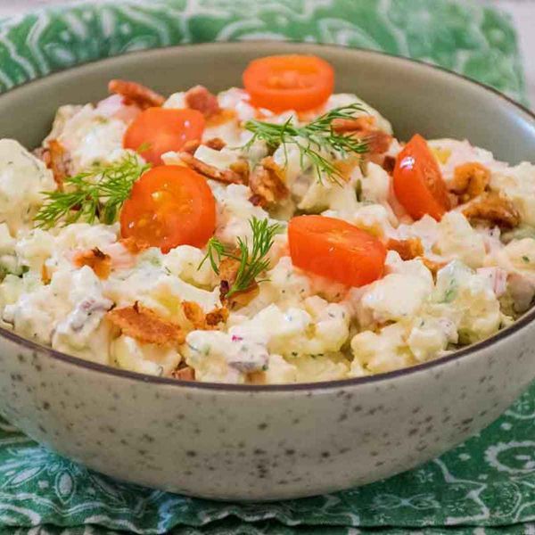 Keto Potato Salad with Bacon and Dill