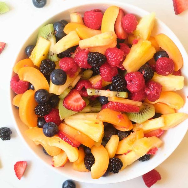 Fruit Salad with Raspberry Sauce
