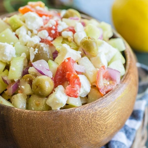 Greek Cucumber Salad (keto + low carb)