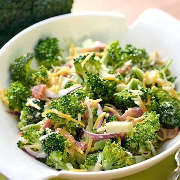Keto Bacon and Broccoli Salad in Ranch Dressing