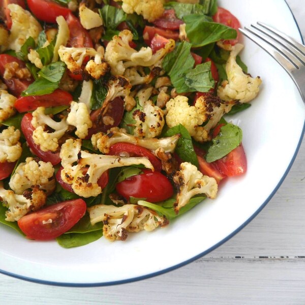 Cauliflower, Tomato and Basil Salad