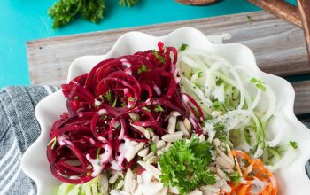 Spiralized Veggie Salad: Eat the Rainbow!