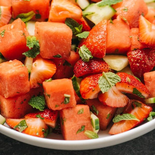 Strawberry Watermelon Cucumber Salad