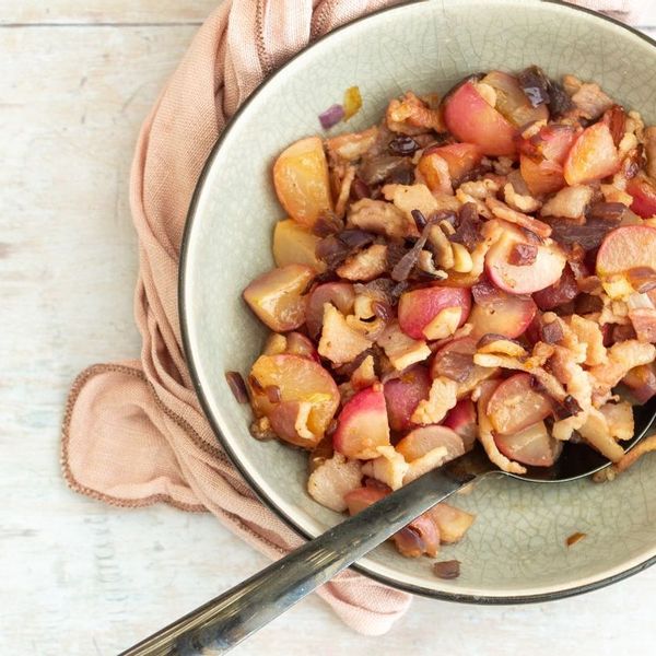 Keto Pan-Fried Bacon and Radishes