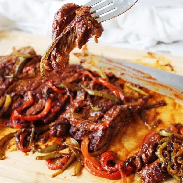 Keto Beef Fajita Sheet Pan