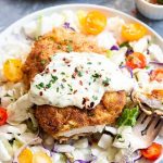 Paleo Chicken Milanese with Ranch Sauce {Whole30, Keto}