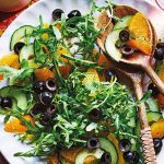 Olive, orange and rocket salad