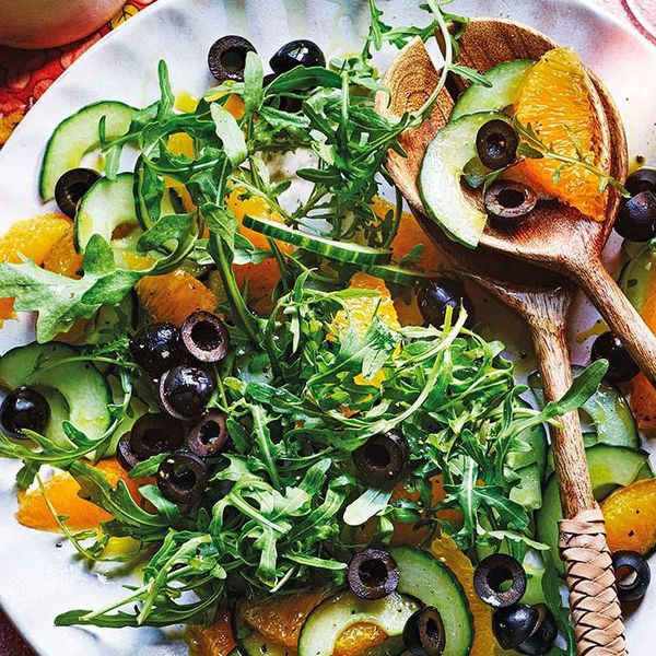 Olive, orange and rocket salad