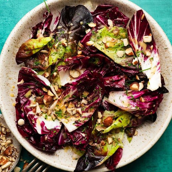 Radicchio Salad with Chives and Hazelnuts