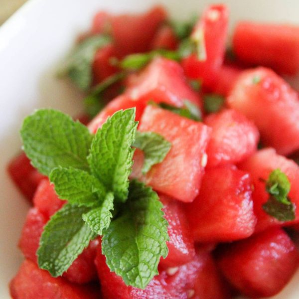 Salted Watermelon Salad with Cayenne and Mint