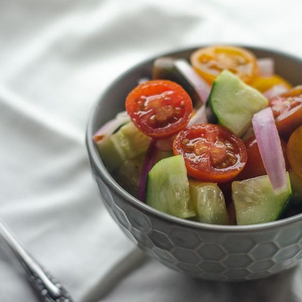 Simple Tomato, Onion and Cucumber Salad