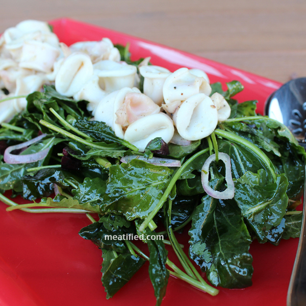 Calamari, Kale & Kalamata Olive Salad