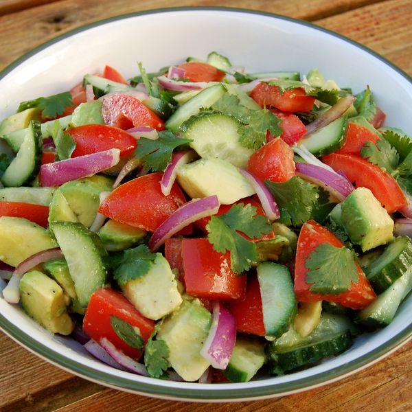 Tomato Cucumber Avocado Salad