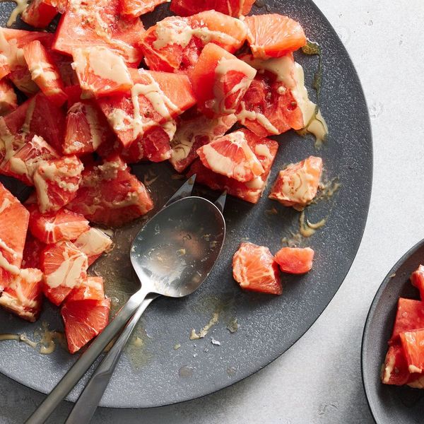 Watermelon and Grapefruit Salad With Tahini