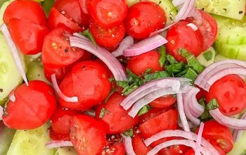 CUCUMBER TOMATO SALAD WITH MINT