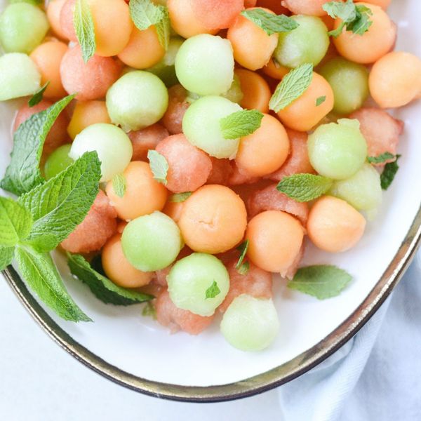 Melon Salad with Honey, Lime and Mint