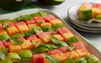 Avocado, Watermelon and Cantaloupe Salad