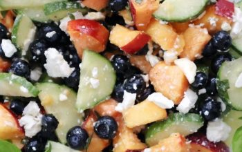 Blueberry Peach Feta Salad