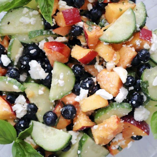 Blueberry Peach Feta Salad