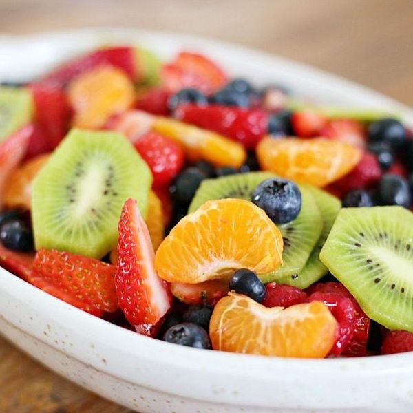 Fruit Salad with Honey Lime Dressing