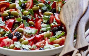 Tomato Salad With Olives + Coriander