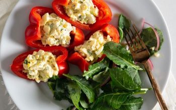 Herbed Egg Salad-Stuffed Peppers