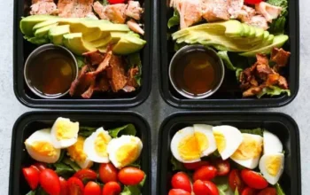 Salmon Cobb Salad Meal Prep
