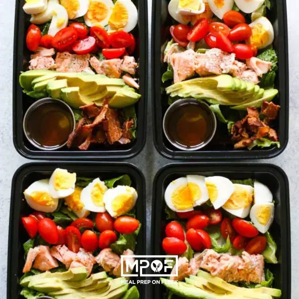 Salmon Cobb Salad Meal Prep